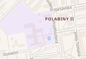 Prodloužená v obci Pardubice - mapa ulice
