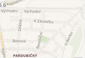 Revoluční v obci Pardubice - mapa ulice