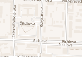 Rokycanova v obci Pardubice - mapa ulice