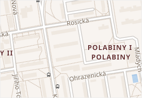 Rosická v obci Pardubice - mapa ulice