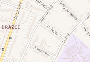 Rumunská v obci Pardubice - mapa ulice