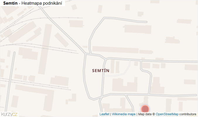 Mapa Semtín - Firmy v části obce.