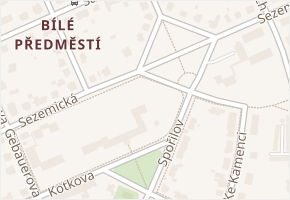 Sezemická v obci Pardubice - mapa ulice