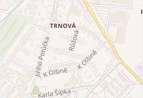 Slepá v obci Pardubice - mapa ulice