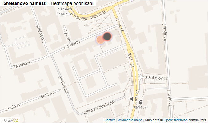 Mapa Smetanovo náměstí - Firmy v ulici.