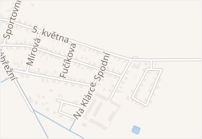 Spodní v obci Pardubice - mapa ulice