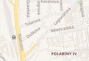 Spojovací v obci Pardubice - mapa ulice