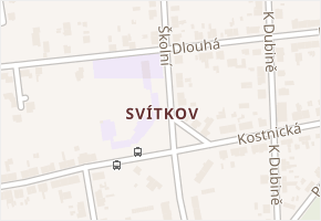 Svítkov v obci Pardubice - mapa části obce