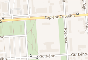 Teplého v obci Pardubice - mapa ulice