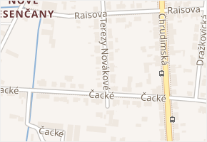 Terezy Novákové v obci Pardubice - mapa ulice