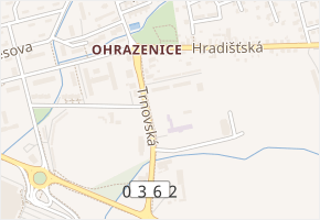 Trnovská v obci Pardubice - mapa ulice