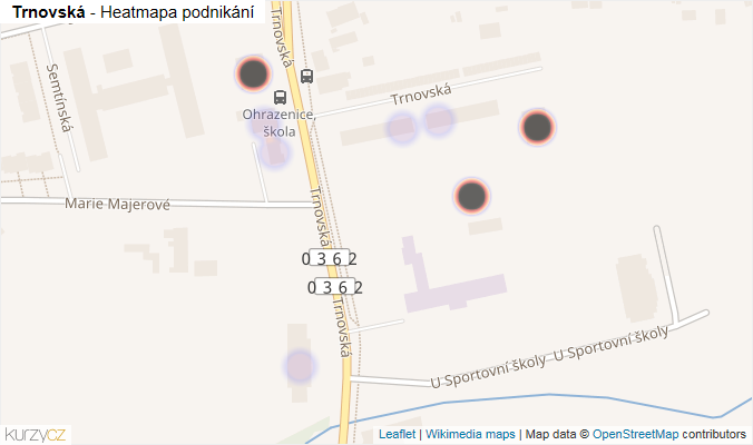 Mapa Trnovská - Firmy v ulici.
