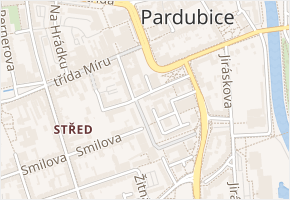Tylova v obci Pardubice - mapa ulice