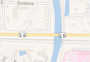 Tyršovo nábřeží v obci Pardubice - mapa ulice