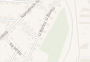 U Borku v obci Pardubice - mapa ulice