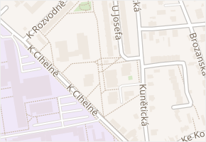 U Josefa v obci Pardubice - mapa ulice