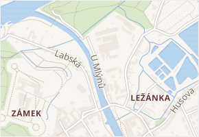 U Mlýnů v obci Pardubice - mapa ulice