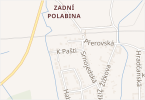 U Zastávky v obci Pardubice - mapa ulice