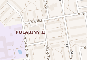 Varšavská v obci Pardubice - mapa ulice