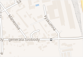 Výzkumná v obci Pardubice - mapa ulice