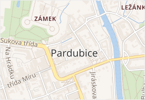 Wernerovo nábřeží v obci Pardubice - mapa ulice