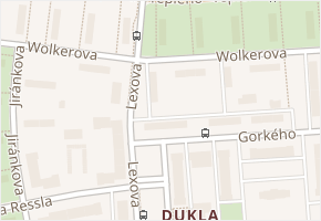 Wolkerova v obci Pardubice - mapa ulice