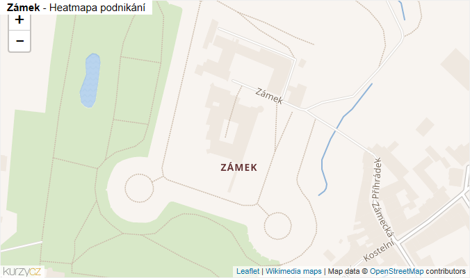 Mapa Zámek - Firmy v části obce.