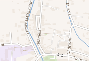 Náměstí v obci Paskov - mapa ulice