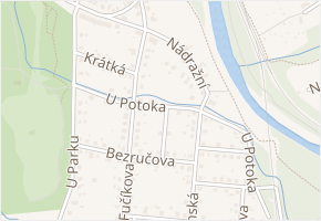 U Potoka v obci Paskov - mapa ulice