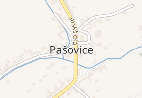 Pašovice v obci Pašovice - mapa části obce