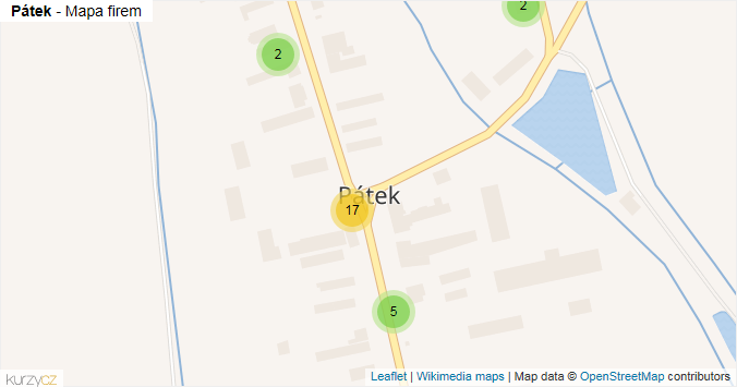 Mapa Pátek - Firmy v obci.