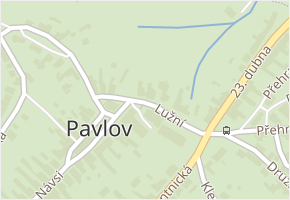 Lužní v obci Pavlov - mapa ulice