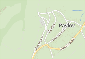 Vinařská v obci Pavlov - mapa ulice