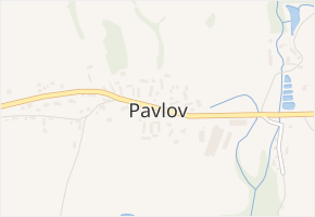 Pavlov v obci Pavlov - mapa části obce