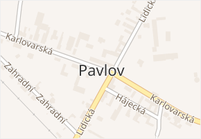 Pavlov v obci Pavlov - mapa části obce