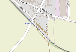 V Zahrádkách v obci Pavlov - mapa ulice