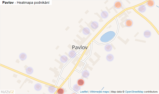 Mapa Pavlov - Firmy v části obce.