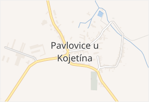 Pavlovice u Kojetína v obci Pavlovice u Kojetína - mapa části obce