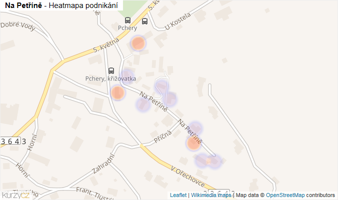 Mapa Na Petříně - Firmy v ulici.