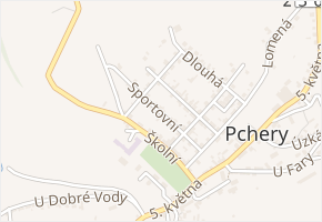 Sportovní v obci Pchery - mapa ulice