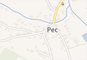 Pec v obci Pec - mapa části obce