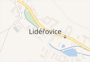 Lidéřovice v obci Peč - mapa části obce