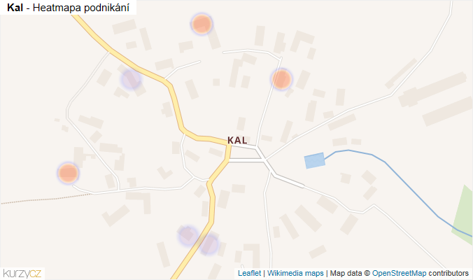 Mapa Kal - Firmy v části obce.