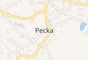 Pecka v obci Pecka - mapa části obce