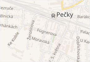 Fügnerova v obci Pečky - mapa ulice