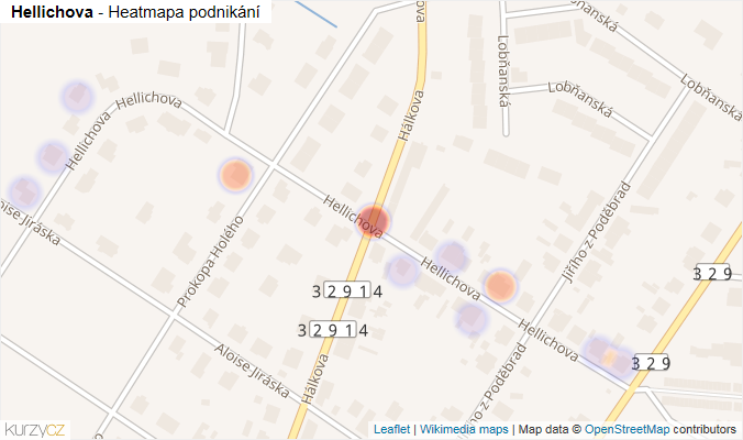 Mapa Hellichova - Firmy v ulici.