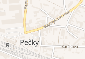 Ke Dráze v obci Pečky - mapa ulice