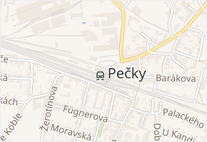 Milčická v obci Pečky - mapa ulice