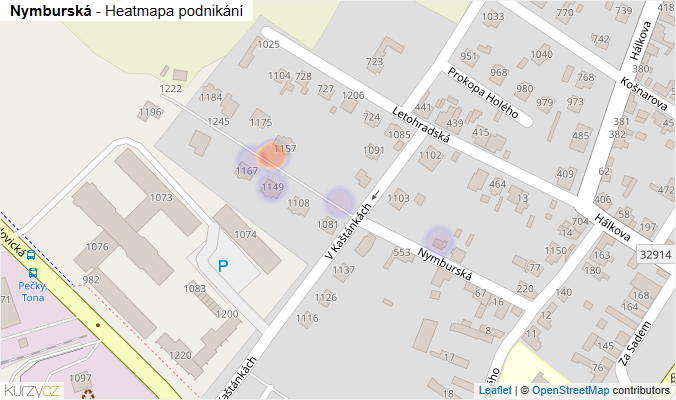 Mapa Nymburská - Firmy v ulici.