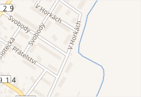 V Horkách v obci Pečky - mapa ulice